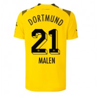 Fotbalové Dres Borussia Dortmund Donyell Malen #21 Alternativní 2022-23 Krátký Rukáv